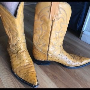 Ostrich Skin Leather Boots (Men’s)